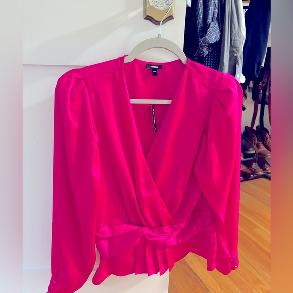 Express Hot Pink Blouse Size Small - Picture 1 of 3